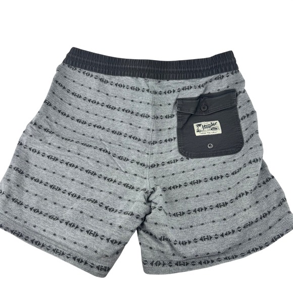 Howler Brothers Grey Striped Swim Trunks Men's Size 34 "Heed The Call" Print - Picture 2 of 11